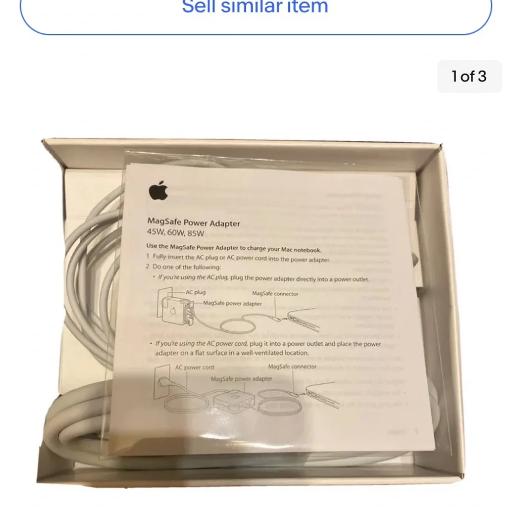 Apple 60w MagSafe power adapter for MacBook